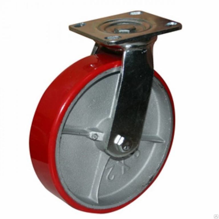 Колесо большегрузное полиуретановое поворотное диаметр 125 мм