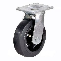 Колесо большегрузное черная резина поворотное диаметр (150-160 мм)