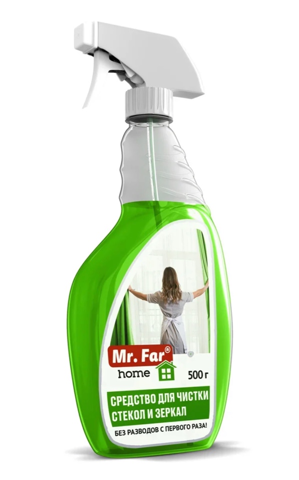 Средство для мытья стекол Mr.Far home 500 мл триггер